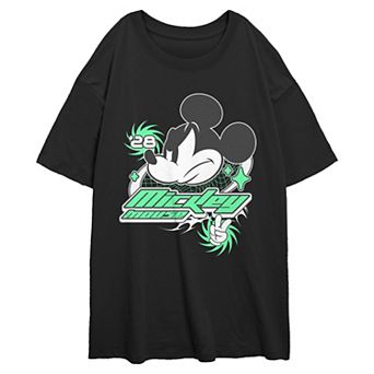 Disney's Mickey Mouse Angry Face Juniors' Oversized Graphic Tee