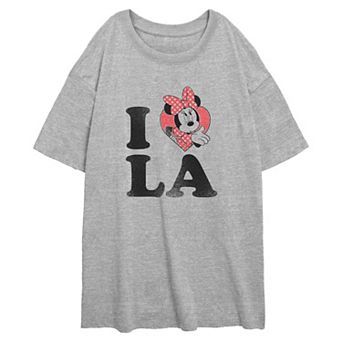 Disney's Minnie Mouse I Heart LA Juniors' Oversized Graphic Tee