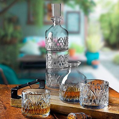 Godinger Silver Dublin Crystal Stacking Decanter