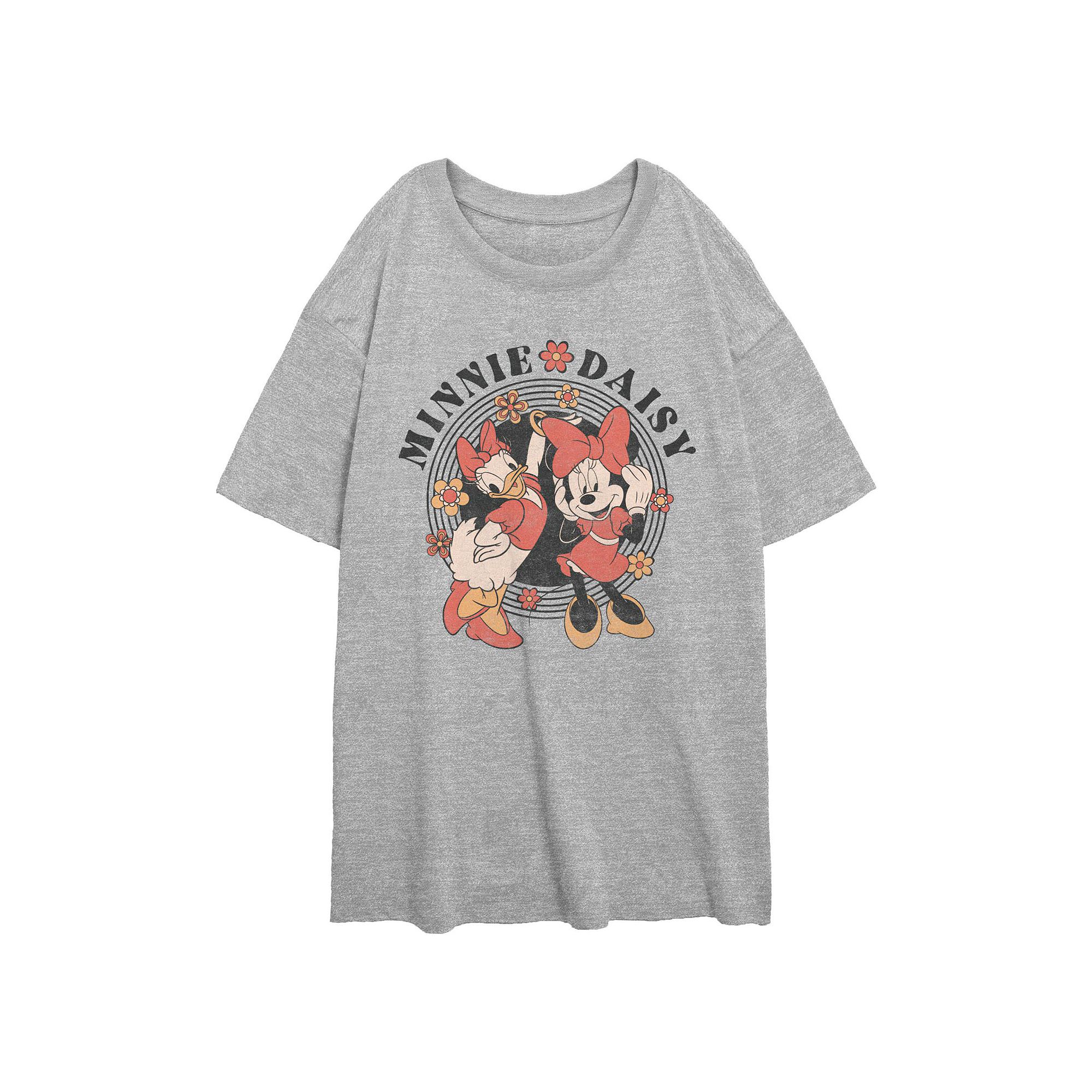 Disneys Minnie Mouse And Daisy Duck Flower Ladies Juniors Oversized Graph