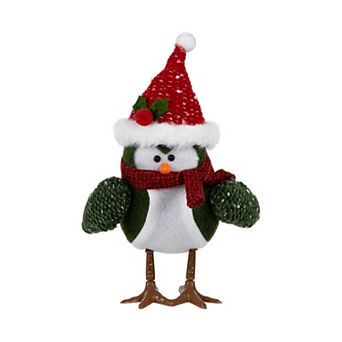 Northlight LED Faux Fur Standing Christmas Bird Figure Table Décor