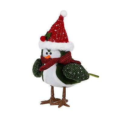 Northlight LED Faux Fur Standing Christmas Bird Figure Table Décor
