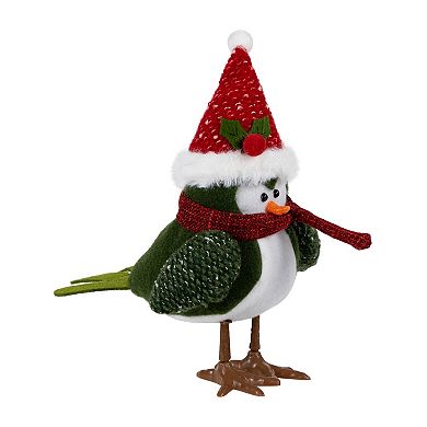 Northlight LED Faux Fur Standing Christmas Bird Figure Table Décor