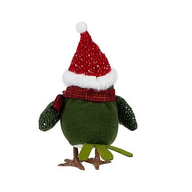 Northlight LED Faux Fur Standing Christmas Bird Figure Table Décor