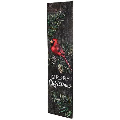 Northlight Cardinal Merry Christmas Wooden Porch Sign Decor