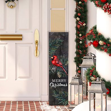 Northlight Cardinal Merry Christmas Wooden Porch Sign Decor