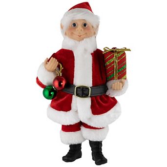 Northlight Santa Elf with Gift Christmas Figure Table Décor