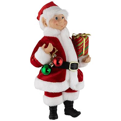 Northlight Santa Elf with Gift Christmas Figure Table Décor