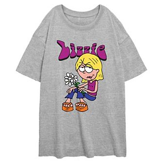 Disney's Lizzie McGuire Flower Girl Juniors' Oversized Graphic Tee