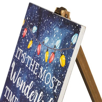 Northlight It's The Most Wonderful Time of The Year Christmas Sign Table Decor