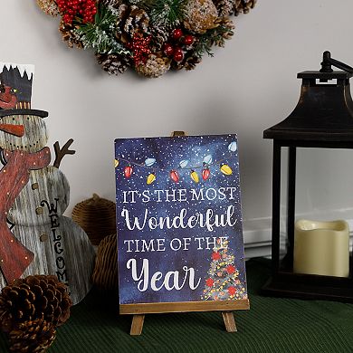 Northlight It's The Most Wonderful Time of The Year Christmas Sign Table Decor