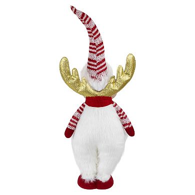 Northlight 25-in. Standing Plush Moose Glitter Antler Christmas Figure Floor Decor