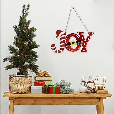 Northlight Santa Hat & Belt Joy Christmas Wall Sign Decor