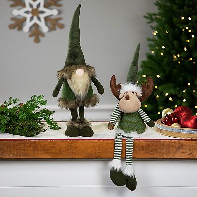 Northlight 20-in. Dangling Striped Legs Sitting Moose Christmas Figure Table Decor