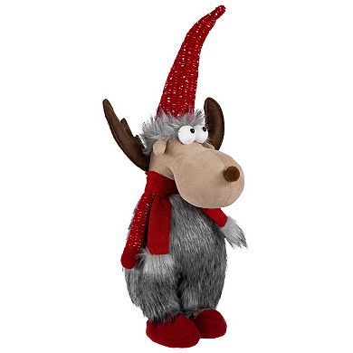 Northlight 20-in. Standing Plush Moose Christmas Figure Table Decor