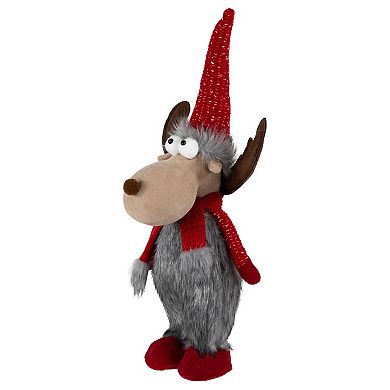Northlight 20-in. Standing Plush Moose Christmas Figure Table Decor