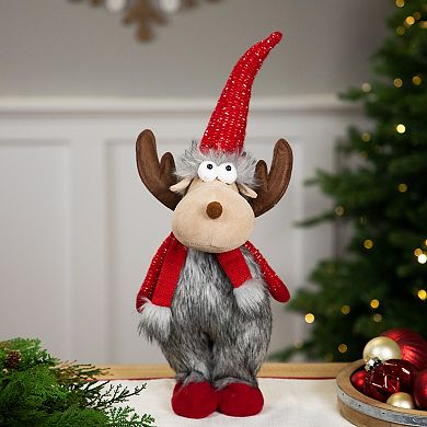 Northlight 20-in. Standing Plush Moose Christmas Figure Table Decor