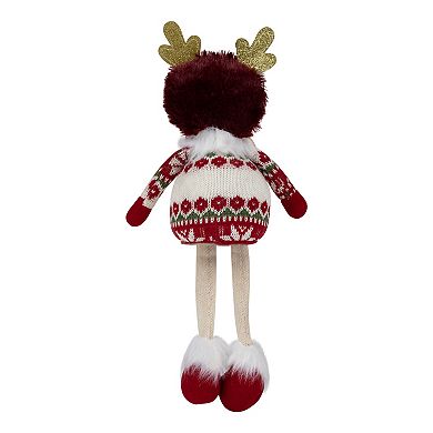 Northlight 16-in. Sitting Plush Girl Christmas Figure Table Decor