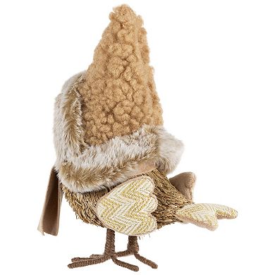 Northlight 8-in. Woodland Bird in Winter Hat Christmas Figurine Table Decor