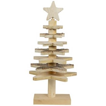 Northlight Star Cut-Outs Wooden Tree Christmas Decoration - 16"