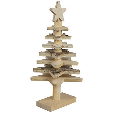Northlight Star Cut-Outs Wooden Tree Christmas Decoration - 16"