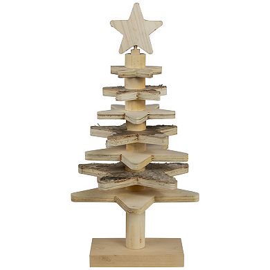Northlight Star Cut-Outs Wooden Tree Christmas Decoration - 16"