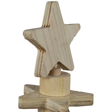 Northlight Star Cut-Outs Wooden Tree Christmas Decoration - 16"