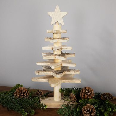 Northlight Star Cut-Outs Wooden Tree Christmas Decoration - 16"