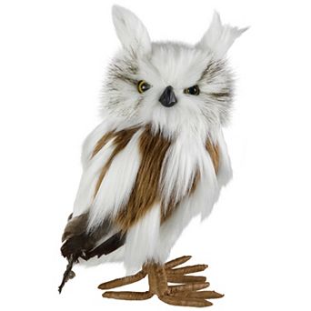 Northlight Standing Plush Winter Owl Christmas Figurine - 11.5"