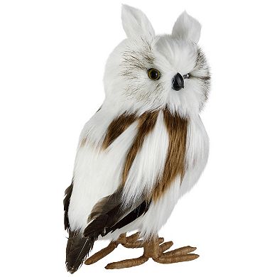 Northlight Standing Plush Winter Owl Christmas Figurine - 11.5"