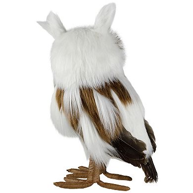 Northlight Standing Plush Winter Owl Christmas Figurine - 11.5"