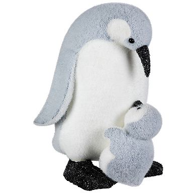 Northlight Mother Penguin with Chick Christmas Figurine - 10.75"