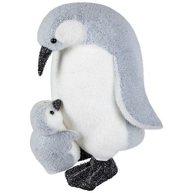 Northlight Mother Penguin with Chick Christmas Figurine - 10.75"