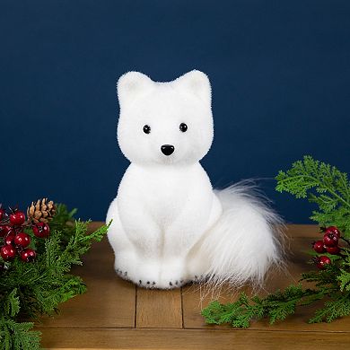 Northlight Sitting Artic Fox Pup Christmas Figurine - 7.5"