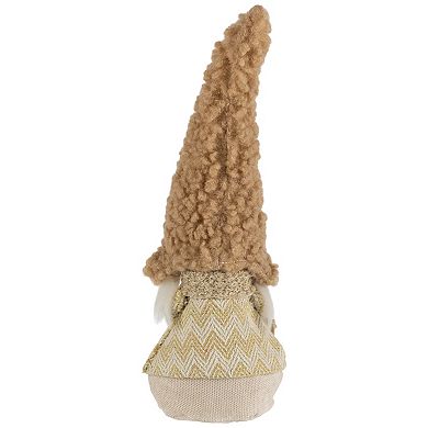 Northlight Standing Gnome Girl with Plush Hat Christmas Figurine - 11.5"