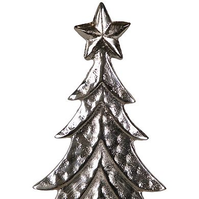 Northlight Pine Trees Textured Metal Christmas Decorations - 11" - Set of 2