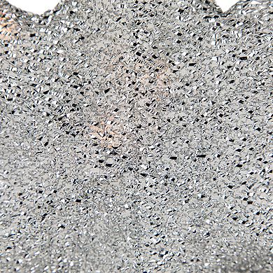 Northlight Lighted Tinsel Snowflake Christmas Window Decoration - 20" - Silver - Clear Lights