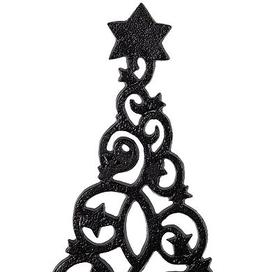 Northlight Starry Trees Metal Christmas Decorations - 18.5" - Black - Set of 2