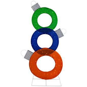 Northlight Lighted Stacked Ornaments Outdoor Christmas Yard Decoration - 31.5"