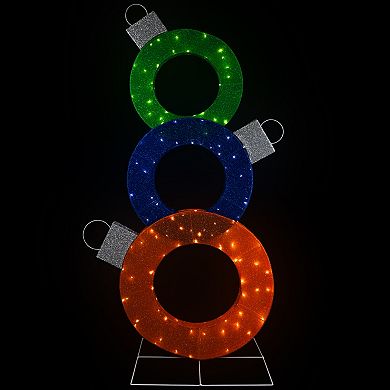 Northlight Lighted Stacked Ornaments Outdoor Christmas Yard Decoration - 31.5"