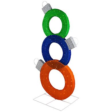 Northlight Lighted Stacked Ornaments Outdoor Christmas Yard Decoration - 31.5"