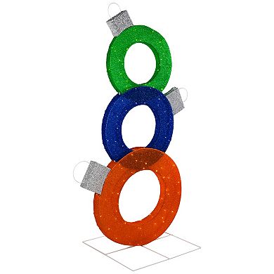 Northlight Lighted Stacked Ornaments Outdoor Christmas Yard Decoration - 31.5"