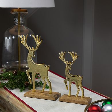 Northlight Textured Metal Reindeer & Fawn Christmas Figures Table Decor Set of 2