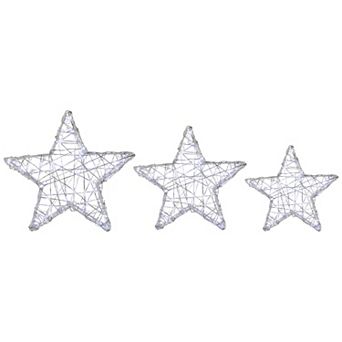 Northlight LED Lighted Stars Christmas Outdoor Decorations - 13.75" - White -Set of 3