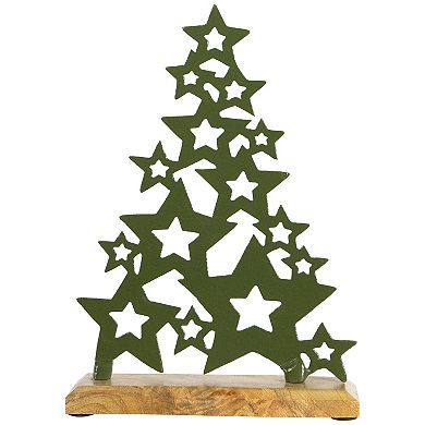 Northlight Tree of Stars Metal Christmas Decoration - 11" - Green