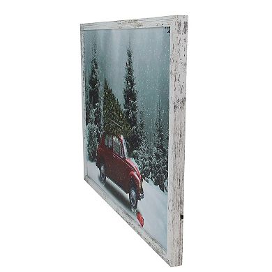 Northlight LED Christmas Vintage VW Car Framed Canvas Wall Art