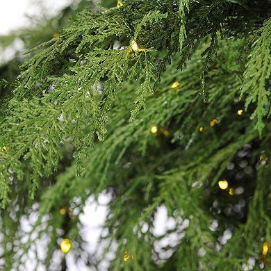Northlight Multicolor Pre-Lit Weeping Cedar 7.5 ft. Artificial Christmas Tree