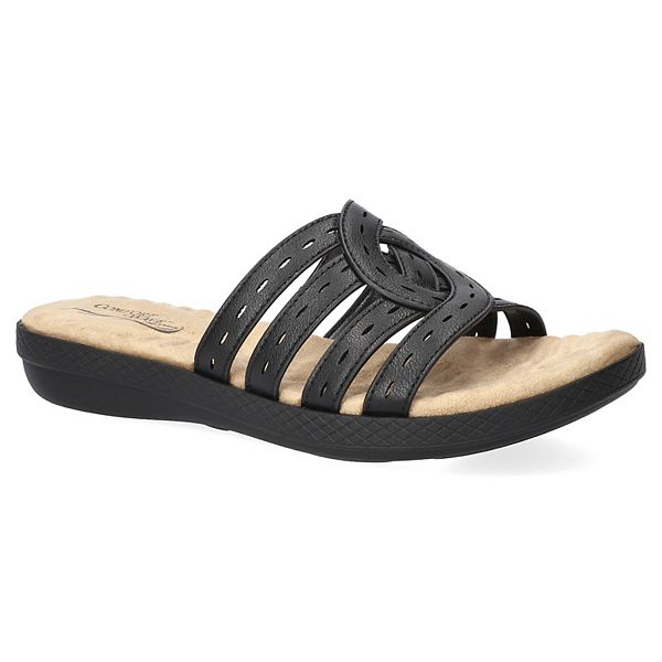 Easy Street Cammie Comfort Women's Slide Sandals - Black (9.5)