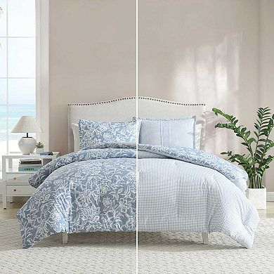 Nautica Seaside Floral Blue Comforter Set
