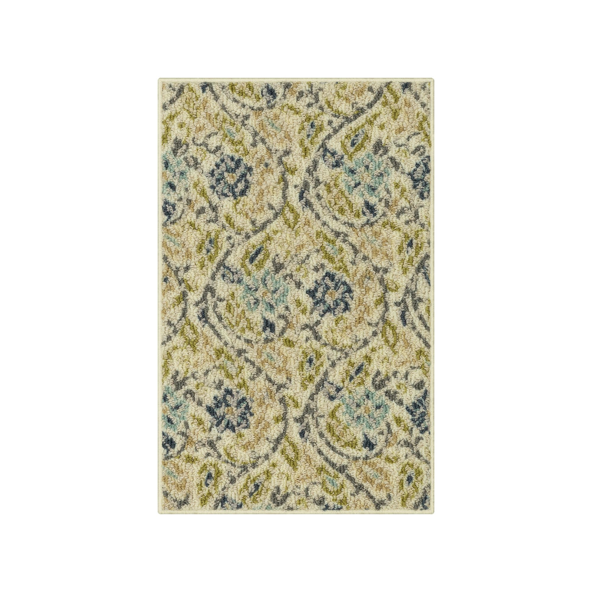 Maples Melrose Overbraid Washable Throw Rug, Blue